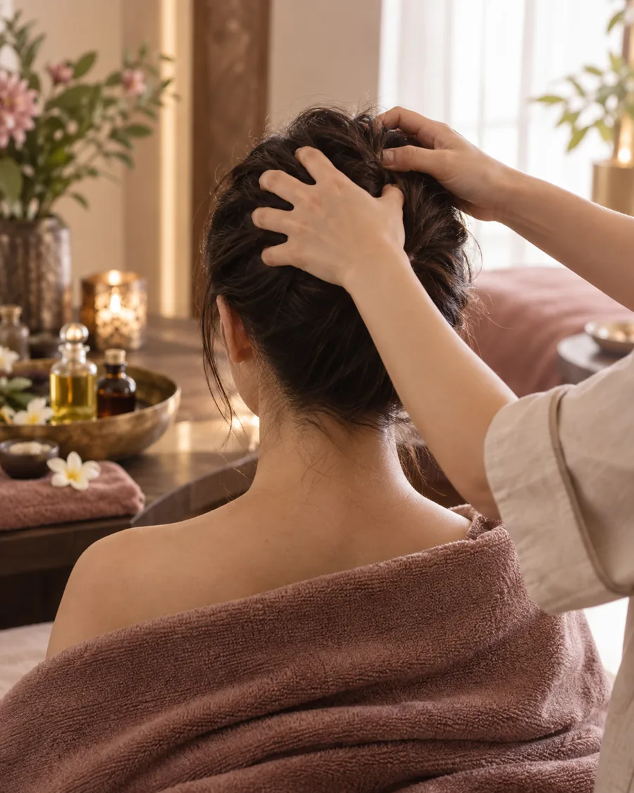 Illustrative head massage