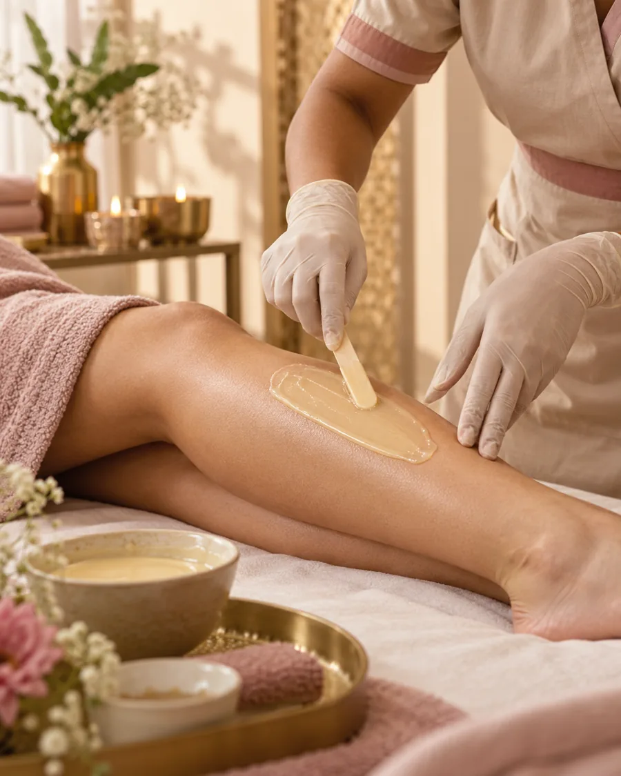 Illustrative waxing service